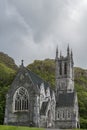 Neo-Gothic church at Kylemore Abbey, Ireland. Royalty Free Stock Photo