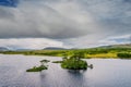 Connemara, Ireland. Irish landscape scene. Travel and tourism area. Aerial view