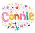Connie girls name design Royalty Free Stock Photo