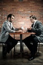 Connoisseur conversation Royalty Free Stock Photo