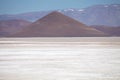 Cono de Arita in Salar of Arizaro at the Puna de Atacama, Argentina Royalty Free Stock Photo