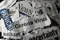 Conona Virus news headlines Royalty Free Stock Photo