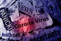 Conona Virus news headlines Royalty Free Stock Photo