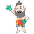 Conor mcgregor mixed martial arts champion, doodle icon image kawaii