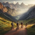 Conquering Nature's Challenge: Cycling Through the Majestic Mountain Peaks