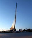 Conquerors of Space Monument (Night view), Moscow, Russia Royalty Free Stock Photo