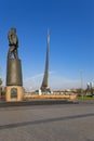 Conquerors of Space Monument, Moscow, Russia Royalty Free Stock Photo