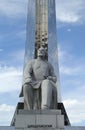 Conquerors of Space and statue of Konstantin Tsiolkovsky