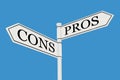 Cons versus Pros messages, conceptual image decision change Royalty Free Stock Photo