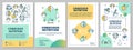 Conscious nutrition brochure template. Mindful eating. Flyer, booklet, leaflet print, cover design with linear icons