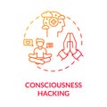 Consciousness hacking concept icon