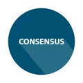 consensus badge on white