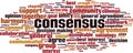 Consensus word cloud Royalty Free Stock Photo