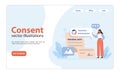 Consent concept illustration. Flat vector illustration Royalty Free Stock Photo