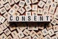 Consent word concept Royalty Free Stock Photo