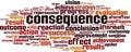 Consequence word cloud Royalty Free Stock Photo