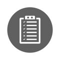 Consequence, outcome icon. Gray vector graphics