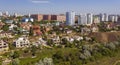 The consequences of a landslide in Chenomorsk Ukraine. Drone footage, natural life