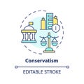 Conservatism ideology multi color concept icon Royalty Free Stock Photo