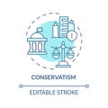 Conservatism ideology soft blue concept icon Royalty Free Stock Photo