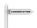 Conservatism. The way mark Royalty Free Stock Photo