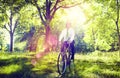 Conservative Businessman Bike Bicycle Eco Friendly Concept Royalty Free Stock Photo