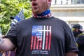 Conservative Demonstrator Wears a `One Nation Under God` Shirt at a Rally