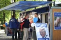 Conservative Party campaign stand