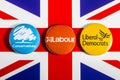 Conservatives, Labour and Liberal Democrats