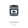 Conserve icon vector. Trendy flat conserve icon from kitchen collection isolated on white background. Vector illustration can be