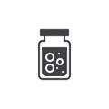 Conserve jar vector icon