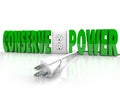 Conserve Power Electrical Cord Plug Save Energy Conservation