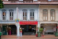 Conserved Peranakan shophouses and restaurants along Joo Chiat Road, Singapore, with Straits Chinese architecture