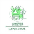 Consider environment green concept icon