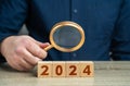 Consider prospects in 2024. Forecasts and assumptions. Royalty Free Stock Photo