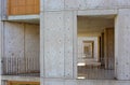 Consise cement structure of the Salk Institute by Louis Kahn Royalty Free Stock Photo