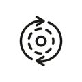 Consistency icon. Circle outline vector. Simple linear element illustration