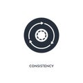 Consistency icon. simple element illustration. isolated trendy filled consistency icon on white background. can be used for web,