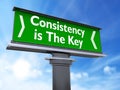 Consistency is the key Royalty Free Stock Photo