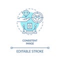 Consistent image turquoise concept icon