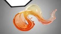 Consists of an intertwined flow of transparent orange and pale Royalty Free Stock Photo