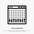Console, Control, Controller, Hardware, Mixer Line Icon Vector Royalty Free Stock Photo