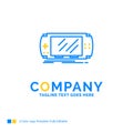 Console, device, game, gaming, psp Blue Yellow Business Logo tem