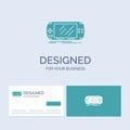 Console, device, game, gaming, psp Business Logo Glyph Icon Symbol for your business. Turquoise Business Cards with Brand logo