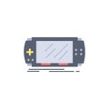 Console, device, game, gaming, psp Flat Color Icon Vector