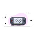 Console, device, game, gaming, psp Flat Color Icon Vector