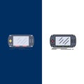 Console, device, game, gaming, psp Flat Color Icon Vector