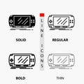 Console, device, game, gaming, psp Icon in Thin, Regular, Bold Line and Glyph Style. Vector illustration