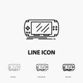 Console, device, game, gaming, psp Icon in Thin, Regular and Bold Line Style. Vector illustration