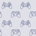 Console game controller icons pattern